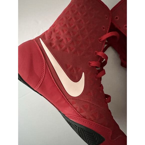 Nike KO Red And White Boxing Boots Mens Size 11 - Excellent Condition - Picture 7 of 13